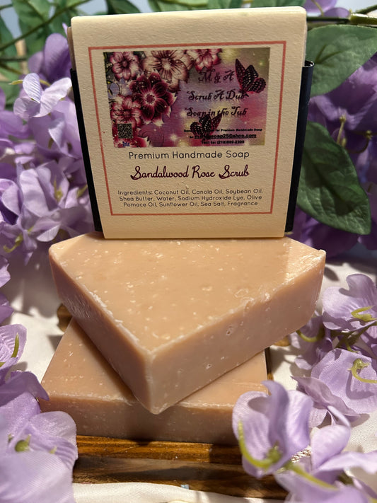 Sandalwood Rose Scrub Soap